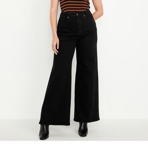 Women's Black Wide-Leg Jeans